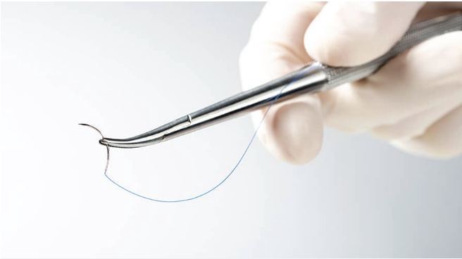 Suture needle and thread